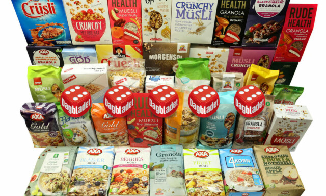 Ernæringstest av müsli, crüsli og granola